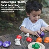 image:imagePlanToys 5 Wooden Colorful Vegetable Veggie Food Playset 3431  Sustainably Made from Rubberwood and NonToxic Paints and Dyes5 Colors Veggie Set