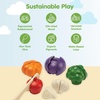 image:imagePlanToys 5 Wooden Colorful Vegetable Veggie Food Playset 3431  Sustainably Made from Rubberwood and NonToxic Paints and Dyes5 Colors Veggie Set