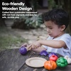 image:imagePlanToys 5 Wooden Colorful Vegetable Veggie Food Playset 3431  Sustainably Made from Rubberwood and NonToxic Paints and Dyes5 Colors Veggie Set