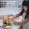 image:imagePlanToys 5 Wooden Colorful Vegetable Veggie Food Playset 3431  Sustainably Made from Rubberwood and NonToxic Paints and Dyes5 Sliceable Fruits  Veggies