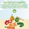 image:imagePlanToys 5 Wooden Colorful Vegetable Veggie Food Playset 3431  Sustainably Made from Rubberwood and NonToxic Paints and Dyes5 Sliceable Fruits  Veggies