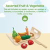 image:imagePlanToys 5 Wooden Colorful Vegetable Veggie Food Playset 3431  Sustainably Made from Rubberwood and NonToxic Paints and DyesAssorted Fruit  Vegetable Food Set