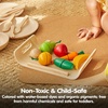 image:imagePlanToys 5 Wooden Colorful Vegetable Veggie Food Playset 3431  Sustainably Made from Rubberwood and NonToxic Paints and DyesAssorted Fruit  Vegetable Food Set