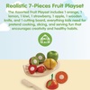 image:imagePlanToys 5 Wooden Colorful Vegetable Veggie Food Playset 3431  Sustainably Made from Rubberwood and NonToxic Paints and DyesAssorted Fruit Set