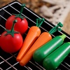 image:imagePlanToys 5 Wooden Colorful Vegetable Veggie Food Playset 3431  Sustainably Made from Rubberwood and NonToxic Paints and DyesFresh Produce Set B