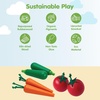 image:imagePlanToys 5 Wooden Colorful Vegetable Veggie Food Playset 3431  Sustainably Made from Rubberwood and NonToxic Paints and DyesFresh Produce Set B