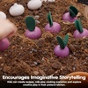 image:imagePlanToys 5 Wooden Colorful Vegetable Veggie Food Playset 3431  Sustainably Made from Rubberwood and NonToxic Paints and DyesFresh Produce Set C