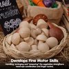 image:imagePlanToys 5 Wooden Colorful Vegetable Veggie Food Playset 3431  Sustainably Made from Rubberwood and NonToxic Paints and DyesFresh Produce Set D