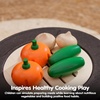 image:imagePlanToys 5 Wooden Colorful Vegetable Veggie Food Playset 3431  Sustainably Made from Rubberwood and NonToxic Paints and DyesFresh Produce Set E