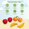 image:imagePlanToys 5 Wooden Colorful Vegetable Veggie Food Playset 3431  Sustainably Made from Rubberwood and NonToxic Paints and DyesFresh Produce Set a
