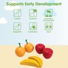 image:imagePlanToys 5 Wooden Colorful Vegetable Veggie Food Playset 3431  Sustainably Made from Rubberwood and NonToxic Paints and DyesFresh Produce Set a