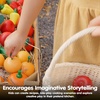 image:imagePlanToys 5 Wooden Colorful Vegetable Veggie Food Playset 3431  Sustainably Made from Rubberwood and NonToxic Paints and DyesFresh Produce Set a