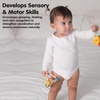 image:imagePlanToys Baby Key Rattle Wooden Infant Sensory Toy for Grasping Coordination amp Auditory Development  Montessori EcoFriendly Learning Toy for Early Exploration amp Fine Motor SkillsRainbow Color