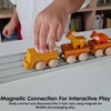 image:imagePlanToys Celebration Wooden Train Set with Photo Slot amp Chalkboard  Customizable Keepsake 3 Pcs Pull Toy Made with Sustainable Rubberwood for KidsCargo Train