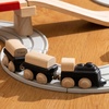 image:imagePlanToys Celebration Wooden Train Set with Photo Slot amp Chalkboard  Customizable Keepsake 3 Pcs Pull Toy Made with Sustainable Rubberwood for KidsClassic Train