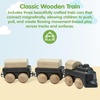image:imagePlanToys Celebration Wooden Train Set with Photo Slot amp Chalkboard  Customizable Keepsake 3 Pcs Pull Toy Made with Sustainable Rubberwood for KidsClassic Train