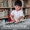 image:imagePlanToys Celebration Wooden Train Set with Photo Slot amp Chalkboard  Customizable Keepsake 3 Pcs Pull Toy Made with Sustainable Rubberwood for KidsHybrid Train