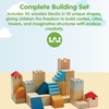 image:imagePlanToys Creative Blocks Wooden Montessori Building and Imagination Toy in Orchard Shade  Fine Motor Spatial Reasoning and Early STEM Learning Activity  Eco Friendly Open Ended Play SetCreative Blocks Orchard