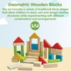 image:imagePlanToys Creative Blocks Wooden Montessori Building and Imagination Toy in Orchard Shade  Fine Motor Spatial Reasoning and Early STEM Learning Activity  Eco Friendly Open Ended Play SetWooden Building Blocks