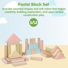 image:imagePlanToys Creative Blocks Wooden Montessori Building and Imagination Toy in Orchard Shade  Fine Motor Spatial Reasoning and Early STEM Learning Activity  Eco Friendly Open Ended Play SetBlock Building