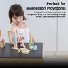 image:imagePlanToys Creative Blocks Wooden Montessori Building and Imagination Toy in Orchard Shade  Fine Motor Spatial Reasoning and Early STEM Learning Activity  Eco Friendly Open Ended Play SetBlock Building