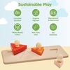 image:imagePlanToys Nesting Puzzle Wooden Toy Set for Kids Ages 3  Montessori Stacking amp Shape Recognition Activity for Spatial Awareness Creativity amp Coordination  EcoFriendly Educational ToyTriangle Matching Puzzle