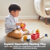 image:imagePlanToys Nesting Puzzle Wooden Toy Set for Kids Ages 3  Montessori Stacking amp Shape Recognition Activity for Spatial Awareness Creativity amp Coordination  EcoFriendly Educational ToyNesting Puzzle
