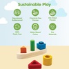 image:imagePlanToys Nesting Puzzle Wooden Toy Set for Kids Ages 3  Montessori Stacking amp Shape Recognition Activity for Spatial Awareness Creativity amp Coordination  EcoFriendly Educational ToySorting Boat