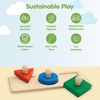 image:imagePlanToys Nesting Puzzle Wooden Toy Set for Kids Ages 3  Montessori Stacking amp Shape Recognition Activity for Spatial Awareness Creativity amp Coordination  EcoFriendly Educational ToyShape Matching Puzzle