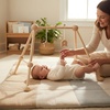 image:imagePlanToys Play Gym Wooden Baby Activity Toy in Pastel Colours  Montessori Sensory Play for Motor Skills Coordination amp Focus  EcoFriendly Developmental GymPlay Gym  Natural