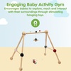 image:imagePlanToys Play Gym Wooden Baby Activity Toy in Pastel Colours  Montessori Sensory Play for Motor Skills Coordination amp Focus  EcoFriendly Developmental GymBlack  Red  White