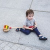 image:imagePlanToys Puppy Wooden Push amp Pull Toy  Montessori Inspired Walking Toy for Balance Coordination amp Active Play  Eco Friendly Toddler Movement ActivityRoller