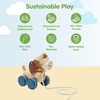 image:imagePlanToys Puppy Wooden Push amp Pull Toy  Montessori Inspired Walking Toy for Balance Coordination amp Active Play  Eco Friendly Toddler Movement ActivityPuppy