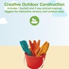 image:imagePlanToys Sand Play Set Wooden Montessori Outdoor Sensory and Fine Motor Toy  Creative Tactile and Imaginative Beach Learning Activity  Eco Friendly Sand Tools for Open Ended PlayWood
