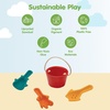 image:imagePlanToys Sand Play Set Wooden Montessori Outdoor Sensory and Fine Motor Toy  Creative Tactile and Imaginative Beach Learning Activity  Eco Friendly Sand Tools for Open Ended PlayWood
