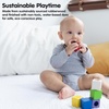 image:imagePlanToys Sensory Activity Blocks for Toddlers  9Piece Set with Visual Auditory amp Tactile Stimuli  Montessori Toy with Storage Bag  Wooden Learning Toy for Babies amp Kids Ages 12 MonthsActivity Blocks