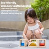 image:imagePlanToys Sensory Activity Blocks for Toddlers  9Piece Set with Visual Auditory amp Tactile Stimuli  Montessori Toy with Storage Bag  Wooden Learning Toy for Babies amp Kids Ages 12 MonthsMulticolored