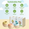 image:imagePlanToys Sensory Activity Blocks for Toddlers  9Piece Set with Visual Auditory amp Tactile Stimuli  Montessori Toy with Storage Bag  Wooden Learning Toy for Babies amp Kids Ages 12 MonthsPastel
