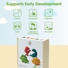 image:imagePlanToys Wooden 4Piece Dino Play Set  Montessori Creativity Storytelling and Social Skill Development Activity  Eco Friendly Animal Figurine Toy Set