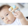 image:imagePlanToys Wooden Bell Rattle and Teether Toy 5250  Pastel Color Collection Sustainably Made from Rubberwood and NonToxic Paints and Dyes