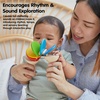 image:imagePlanToys Wooden Clatter Toy  Montessori Sound and Rhythm Toy for Auditory Development Coordination and Sensory Play  Eco Friendly Wooden Rattle Style Musical Toy