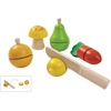 image:imagePlanToys Wooden Fruit and Vegetable Pretend Play Food Playset with Knife 5337  Sustainably Made from Rubberwood and NonToxic Paints and Dyes
