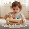 image:imagePlanToys Wooden Hammer Balls Pounding and Hammering Toy 5396  Sustainably Made from Rubberwood and NonToxic Paints and DyesHammer Balls