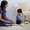 image:imagePlanToys Wooden Hammer Balls Pounding and Hammering Toy 5396  Sustainably Made from Rubberwood and NonToxic Paints and DyesPounding Bench