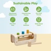 image:imagePlanToys Wooden Hammer Balls Pounding and Hammering Toy 5396  Sustainably Made from Rubberwood and NonToxic Paints and DyesPounding Bench