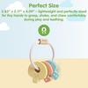 image:imagePlanToys Wooden Pastel Baby Key Rattle  Montessori Sensory Toy for Newborns Infants amp Toddlers  EcoFriendly Wooden Baby Toy for Fine Motor Skills Visual amp Auditory Development