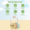 image:imagePlanToys Wooden Pastel Baby Key Rattle  Montessori Sensory Toy for Newborns Infants amp Toddlers  EcoFriendly Wooden Baby Toy for Fine Motor Skills Visual amp Auditory Development