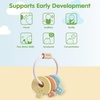 image:imagePlanToys Wooden Pastel Baby Key Rattle  Montessori Sensory Toy for Newborns Infants amp Toddlers  EcoFriendly Wooden Baby Toy for Fine Motor Skills Visual amp Auditory Development