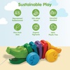 image:imagePlanToys Wooden Pull Along Drummer  Musical Toy that Encourages Rhythm Coordination amp Focus  Montessori EcoFriendly Educational Toy for Active amp Imaginative PlayDancing Alligator Rainbow