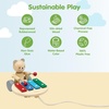 image:imagePlanToys Wooden Pull Along Drummer  Musical Toy that Encourages Rhythm Coordination amp Focus  Montessori EcoFriendly Educational Toy for Active amp Imaginative PlayMusical Bear